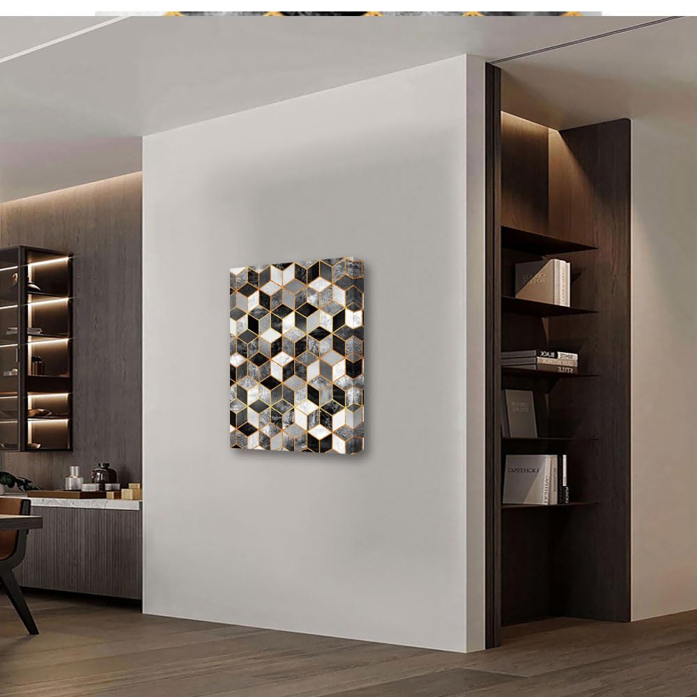 Amazon.co.jp: アートパネル 抽象画 幾何学模様 リビング W30cm H40cm